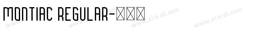 Montiac Regular字体转换